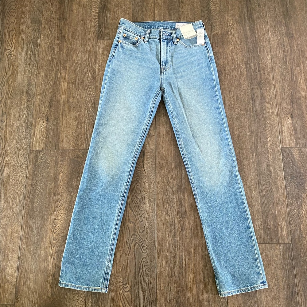 GAP High Rise '90s Straight Blue Jeans